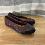 Time And Tru Burgundy‎ Quilted Flats Size 6.5 Brown Photo 1