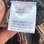 easel Women's Longline Boho Fringe Trim Cardigan Colorful Size M Photo 8