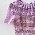 Dee Elly Lilac Purple Lace Shortsleeve Dress Photo 2