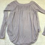Free People  We The Free Must Have Henley Top Womens XS Waffle Knit Thermal Lilac Photo 10