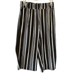 French Laundry Black & White Striped Cropped Culottes – Size Small Photo 2