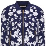 Michael Kors Bomber Jacket Beaded Navy White NWT M Photo 2