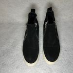 Steve Madden Black Suede Zip Wedge Platform Casual Sneaker Size 6 Photo 2