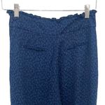 Whistles Womens Leopard Print High Rise Straight Leg Pants Navy Black Size 2 Blue Photo 6