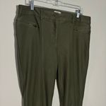So Slimming Knit Twill Pants In Green Size 14 Chico's 2.5 Photo 1
