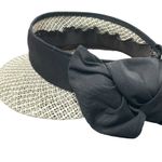 Scala Womens Visor Hat Bow Raffia Straw Brim 3" Beach Festival Cruise Vacation Photo 13