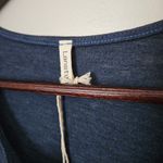 Lanston Dress Ruched Henley Long Sleeve Mini Navy Blue Casual Neutral Comfy Size M Photo 7