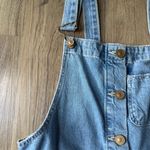 ZARA Denim Button-Down Overall Dress Size Small Photo 4
