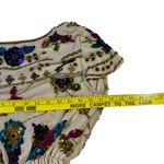 Maya Petite Women's Romper Beaded Sequins Floral Deep V Photo 10