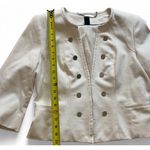 White House | Black Market  Ivory‎ Military Style Jacket Blazer Size 14 Photo 6
