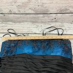 Blondie Nites Turquoise Black Lace Overlay Formal Party Dress Size 9 Made in USA Photo 6