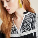 Anthropologie Blank London ANIHERA Black White Embroidered Oversized size xs Photo 1