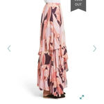 Free People Bring The Summer Back Ruffle Pink Floral Skirt Sz 12 Photo 8