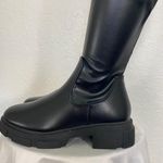 NWOB Chunky Slim Flat Platform Soles Over The Knee Boots Black Size US 6.5 EU 37 Photo 1