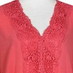 Isaac Mizrahi Swim Cover Up Tunic Gauze Lace V-neck Salmon Pink Women’s Size XL Photo 8
