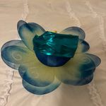 Handmade blue floral hat. This hat was made for the stage in the theater. Photo 9