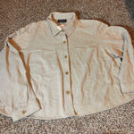 Lane Bryant ‎ Shirt Jacket Herringbone Button Front Pockets Neutral Size 22/24 Photo 0