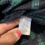 Entro  Plaid Jacket Blazer with Bell Sleeves green & blue size small full zipper Photo 3