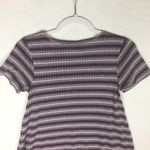 LuLaRoe Carly Ribbed Striped Short Sleeve Dress Photo 5