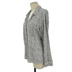Eberjay Eberjey Gisele Long Sleeve Pajama Top Ivory Brown‎ Spotted Print Size Medium Photo 4