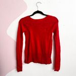 Kenar  Red 100% Merino Wool Sweater Classic Minimalist Winter Luxe Small Photo 1