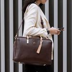 La Mansio One coffee brown luxury 3 in 1 laptop travel backpack tote Photo 6