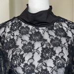 Incerun Black Lace Mock Neck Sheer Layers Size 5XL Summer Party Event Photo 3