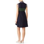 Carven Lace Up Navy Blue Green Mini Collared Polo Shirt Dress Size 38 Photo 1