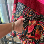 Farm Rio  Toucanfly Reversible Quilted Floral Jacket zipup Sherpa colorful puffer Photo 4