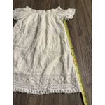 American Eagle American‎ Eagle Outfitters Ivory Cotton Embroidered Off Shoulder Tunic Dress M Photo 3