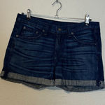Rag and Bone  Cuffed Dark‎ Denim HIGH RISE SHORTS Size 28 Photo 0