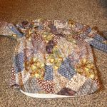 cupio  Womens Lagenlook Tunic Top Blouse‎ Long Sleeve Patchwork Multicolor L Photo 1