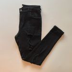 Levi's black denim distressed ripped 720 High Rise super skinny stretch jeans Photo 1