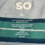 SO  Womens Striped Long Sleeve T Tee Shirt XL Extra Large Blue Teal White NWT NEW Photo 8