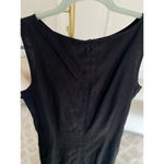 Ann Taylor  100 Linen Maxi Dress Sleeveless Black Minimalist Parisian Lightweight Photo 3