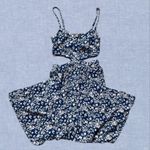 Aerie Floral Cut Out Waist Wide Leg Jumpsuit Size XS Photo 0