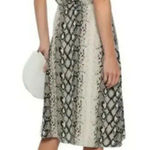 Joie EUC  V-neck Bethwyn C Python Snake Print Wrap Dress Sz XXS $348 in Porcelain Photo 0