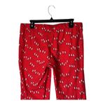 J.Crew Pajama Pants Women Medium Red Penguin Print Cotton Drawstring Loungewear Photo 3