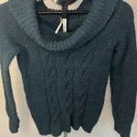 Free People Teal Cable Knit Women's Sweater Photo 2
