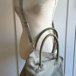 IO Pelle Italia Women's Neutral Olive Gray Leather Shoulder Bag Zip Closure Photo 0