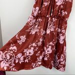 Lush Clothing NWT Lush Satin Mini Dress Sz Small Floral Print Keyhole Open Back Boho Photo 9