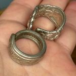 Vintage Silver Plate Spoon Rings Set Size 8.0 & 5.5 Photo 8