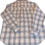 NWOT Women’s Flannel Shirt Sz LgTan And Brown Plaid Flannel Shirt Long Sleeve Tan Size L Photo 2