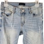 Just USA Light Blue Distressed Flared Leg High Rise Jeans Size 3 Junior. Photo 3