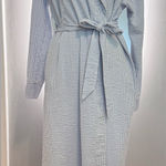 NWOT The Vermont Country Store seersucker bathrobe size S Blue Photo 0