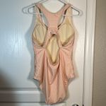 Roolee  Orange White Stripe Scoop Neck Swimsuit Keyhole Back Size XL EUC #0692-AZ Photo 5