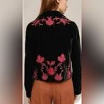 Anthropologie Ett:twa by  Cropped Velvet Floral Embroidered Jacket/Blazer Photo 3