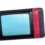 Belarno Multi Colored Leather Credit Card Wallet Black Photo 2
