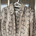 Pamela McCoy Couture Women's Jacket Size 2XL Brown Leather Reptile Snake… Size M Photo 1