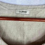LL.Bean 100% Linen Oatmeal Color Sleeveless Button up Dress Measurement Included Size undefined Photo 3